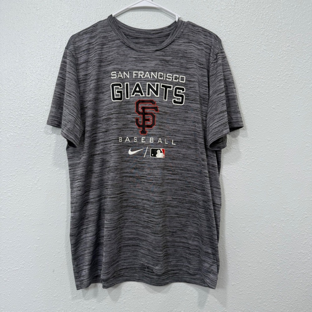 Nike San Francisco Giants MLB Dri-FIT Grey Heather T-Shirt Mens L NKM5-06F